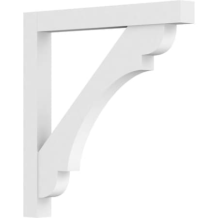 Ekena Millwork Standard Olympic Architectural Grade PVC Bracket with Block Ends, 3"W x 36"D x 36"H BKTP03X36X36OLY05